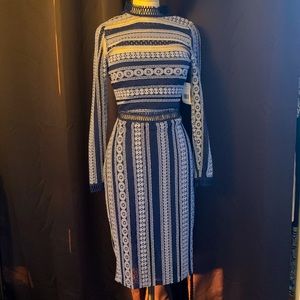 Alexia Admor Crochet Lace Midi Dress- sz S